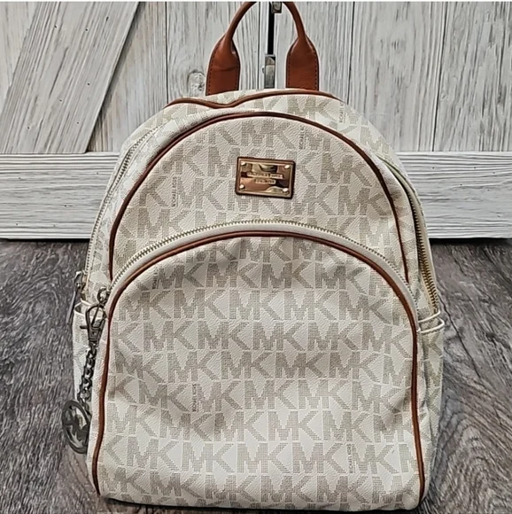 Michael KorsWomen's White Michael Signature Large Backpack - Picture 14 of 14
